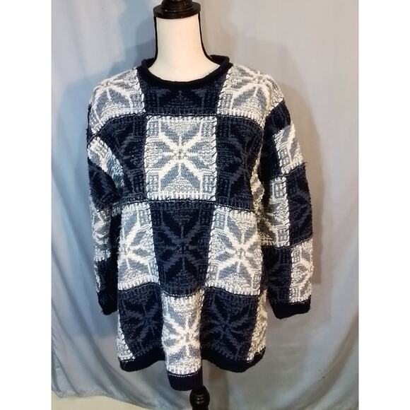 Jones New York; Blue color block sweater - Picture 1 of 7